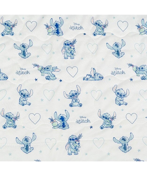 PET PARADISE ディズニー スティッチ もちっと クール ブランケット ホワイト×ブルー