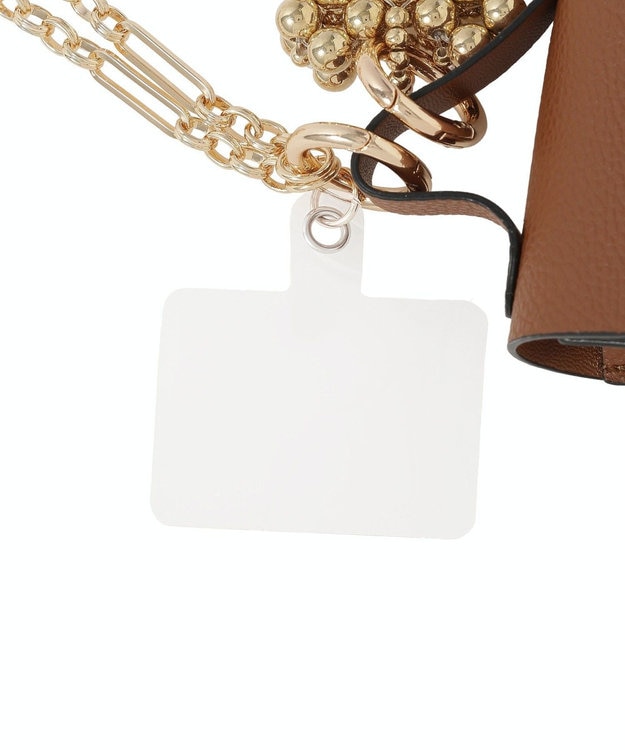 earth music&ecology マイクロミニバッグメタルハートチェーンチャーム Camel