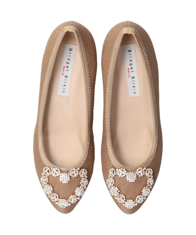Bridget Birkin 【Bridget Birkin walk】ハートビジューウォーキングパンプス ベージュ雑材