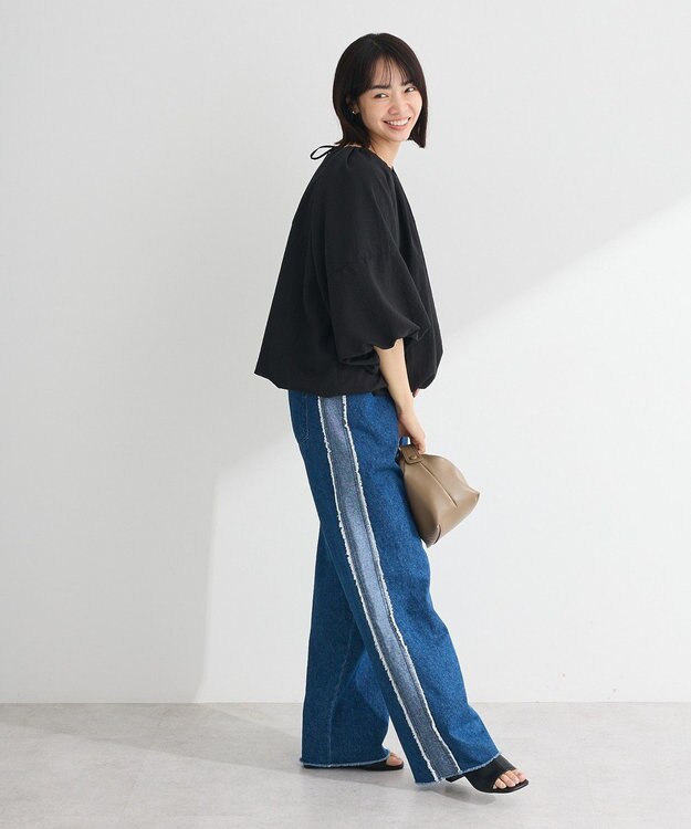 Green Parks ・ＥＬＥＮＣＡＲＥ　ＤＵＥ　バルーンブラウス Black