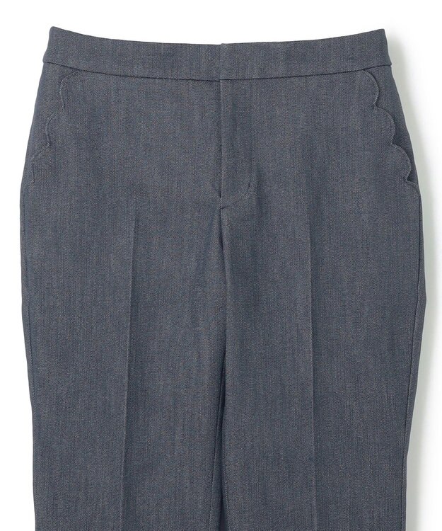 TOCCA 【洗える】SCALLOP DENIM パンツ デニム風