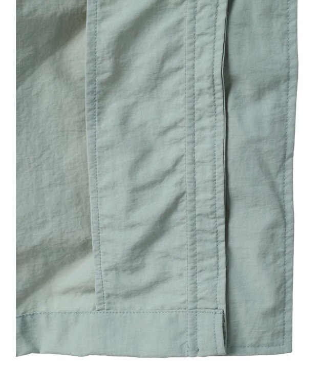 Green Parks フーデットロングコート Blue Green