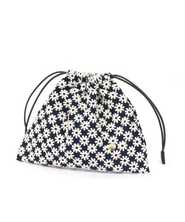 Regalo Felice 【花の刺繍 / セットで持っても可愛い】ポーチ大 / REGALO NV(ネイビー)