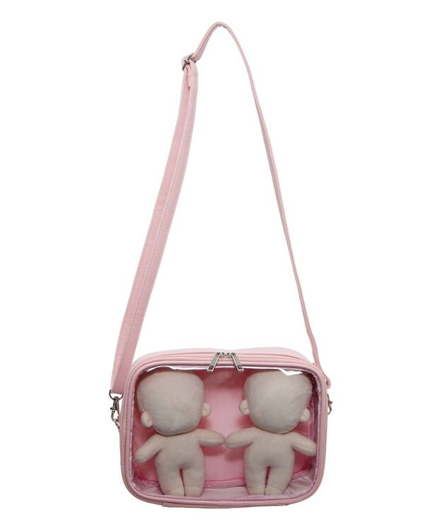 WEGO 【痛バ＆推し活グッズ】PUマルチWAYぬいポーチ ライトピンク