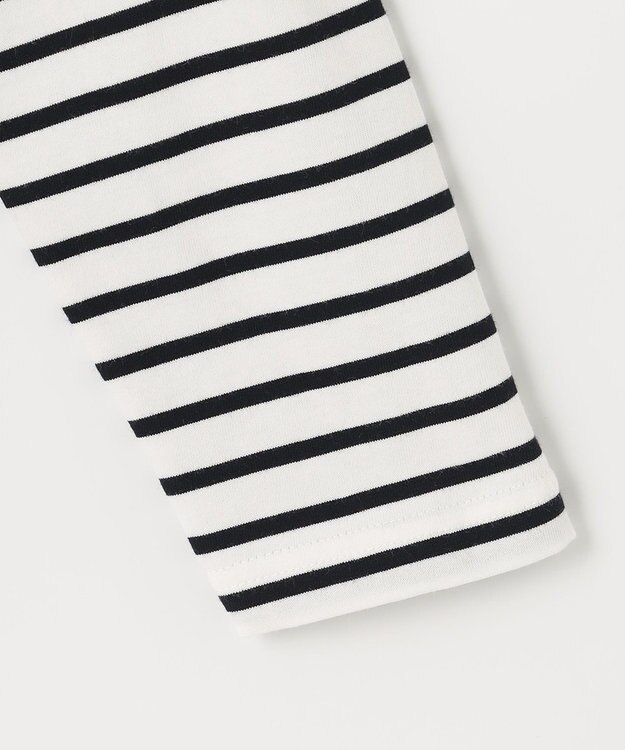 ANY KIDS セーラー襟付き 長袖 トップス オフ×ブラックボーダー