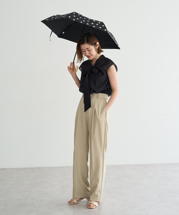 YECCA VECCA 【because】ドットトートバッグミニ Black