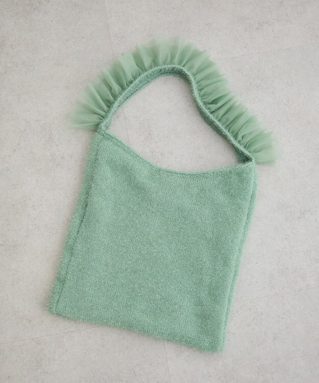 Green Parks ・ＱＵＯＮ　フリルニットワンショルダー Green