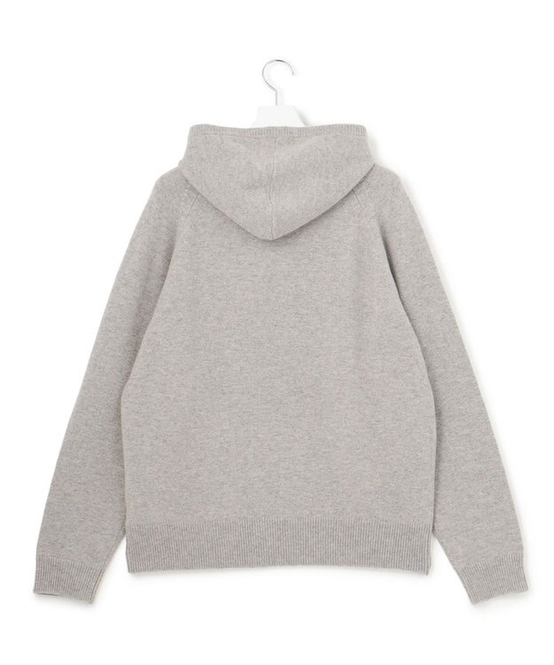 J.PRESS YORK STREET 【UNISEX】ウールカシミヤ フーディニット ライトグレー系