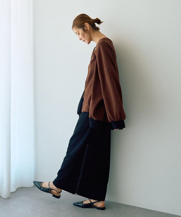 YECCA VECCA ZIPアレンジスカート Black