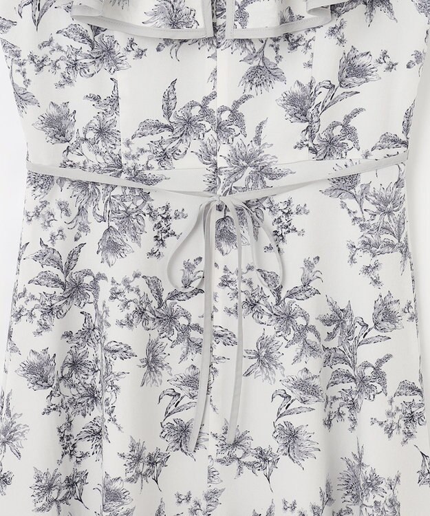 Feroux ラッフルバイカラートリム ワンピース サックスブルー系3