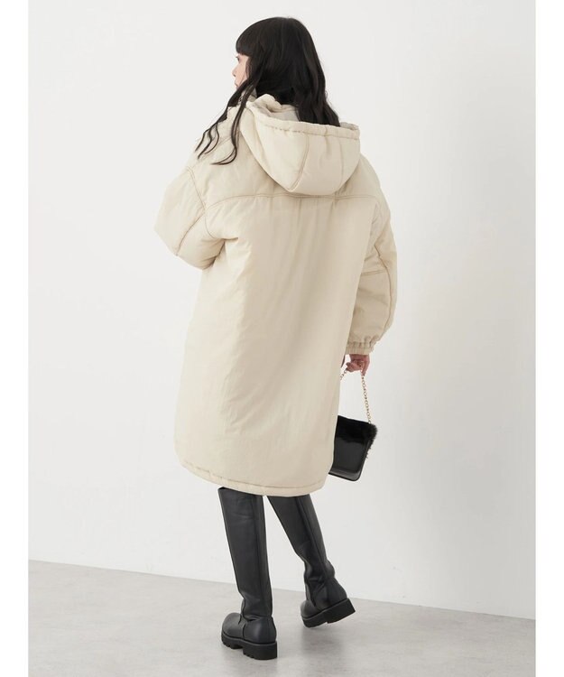 earth music&ecology ２ｗａｙ中綿モッズコート Ecru