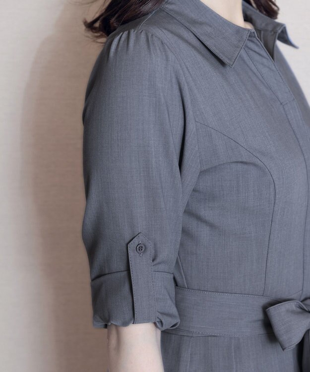 Tiaclasse 【洗える】シャツワンピース ピンク