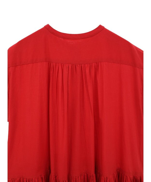 CRAFT STANDARD BOUTIQUE インド綿フレンチスリーブワンピース Red