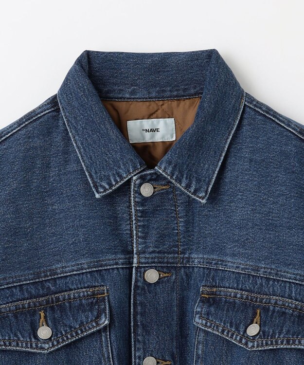 NAVE 【ReNAVE・洗える/中綿】ライトデニム ブルゾン ブルー系