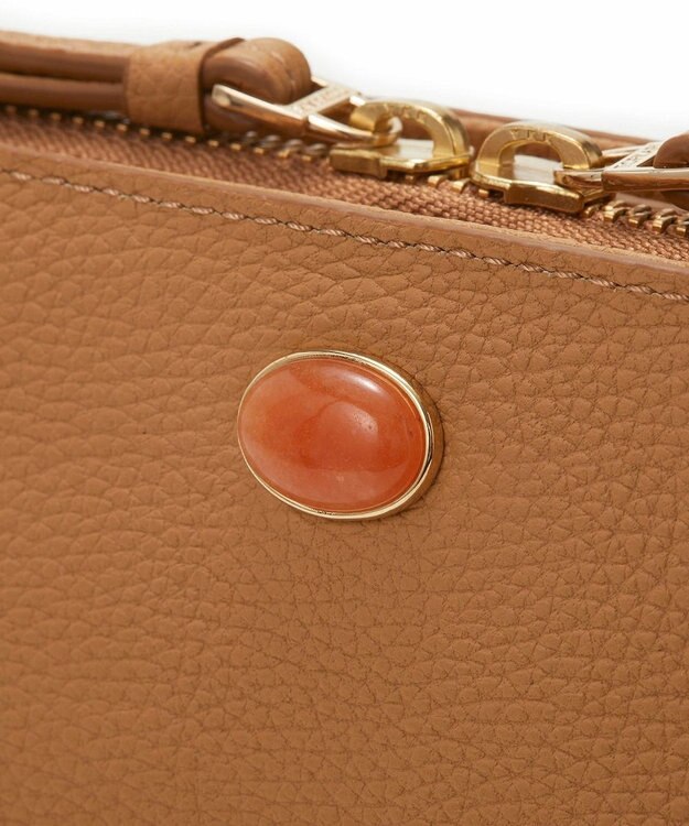 TOPKAPI 【TOPKAPI】ミニエンボスレザー ショルダーバッグ gemdrops ジェムドロップ キャメル