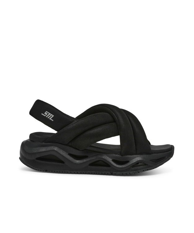 STEVE MADDEN HURDLE 2 クロスクッションスポーツサンダル ブラックブラック