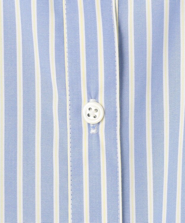 J.PRESS LADIES 【洗える・接触冷感・UVケア】エステネージュストライプ シャーリング  ブラウス サックスストライプ系