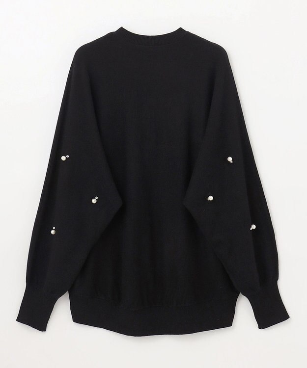 GRACE CONTINENTAL パールドットニットトップ ブラック