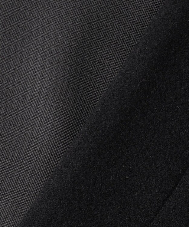 組曲 ウールモッサステンカラー コート ブラック系