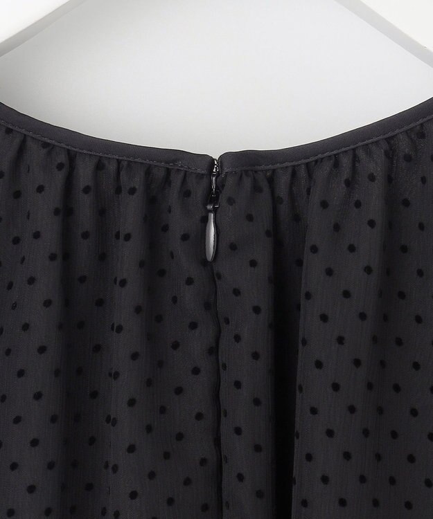 23区 【APPLAUDIR】シアードットフロッキー ドレス ブラック系