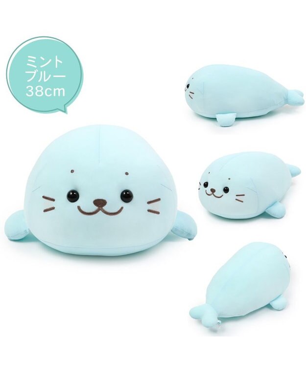 Mother garden しろたん＆らむね クール ぬいぐるみ 38cm 《単品 》しろたん ホワイト / ミントブルー / らむね ひんやり 接触冷感 ホワイト