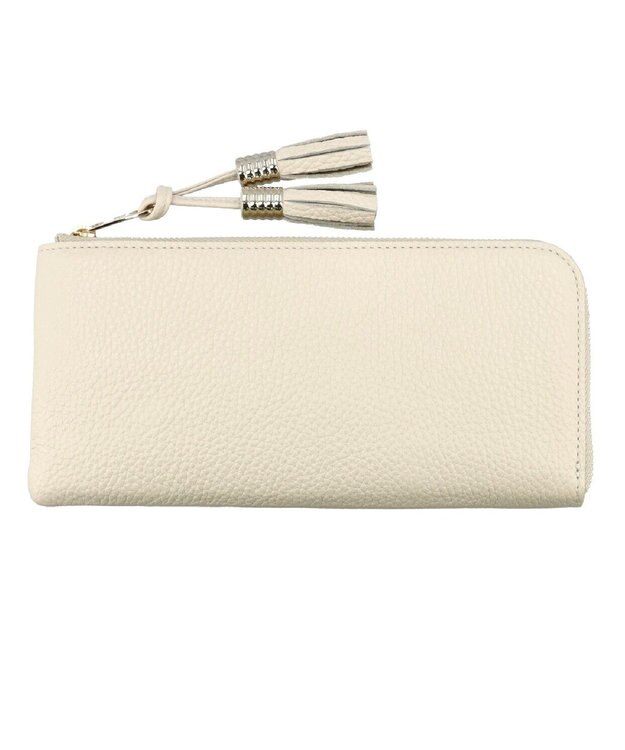 Atelier nuu 日本製 タッセルレザー loop ロングウォレットS アイボリー