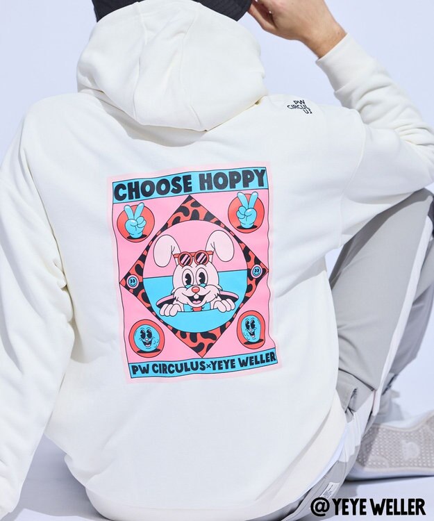 PW CIRCULUS 【UNISEX】【コラボアイテム】Yeyeコラボ フーディ ゴルフ アイボリー系