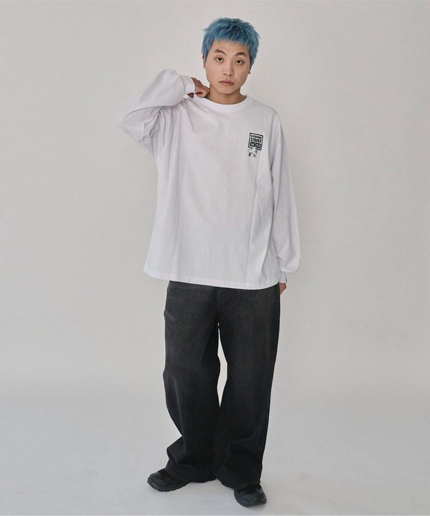 WEGO 【ユニセックス着用ITEM】別注VISIONゴーストスケータープリントT（LS） ホワイト