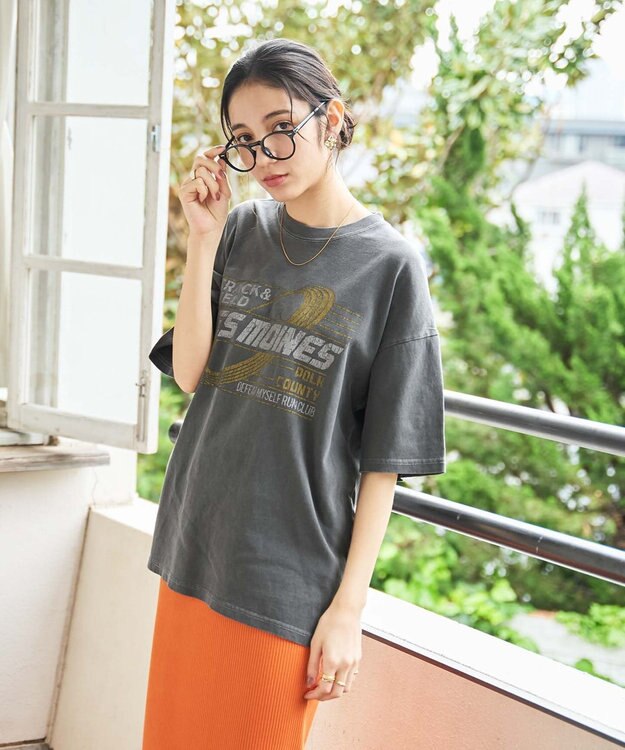 WEGO 【新色追加/ユニセックス着用アイテム/手洗い可/SMLサイズ展開】ピグメントグラフィックT（S） 柄6