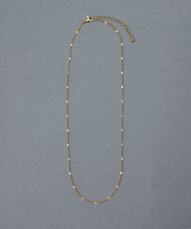 Phoebe 〈金属アレルギー対応〉ポイントチェーンステーションネックレス/ゴールド ゴールド