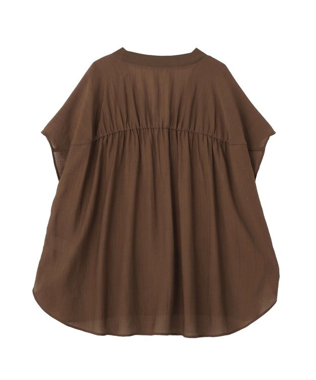 Green Parks フレンチスリーブリブドッキングシャツ Brown