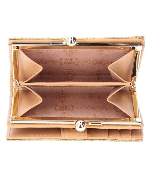 ANNA SUI パピヨン 口金二つ折り財布 ピンク