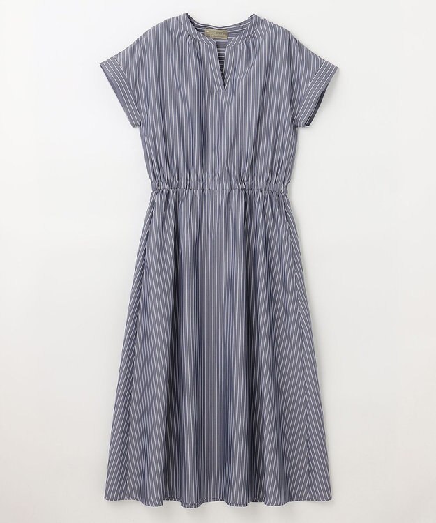 ANY 【UVケア・接触冷感・吸水速乾】ラク映え スキッパーワンピース ネイビー系