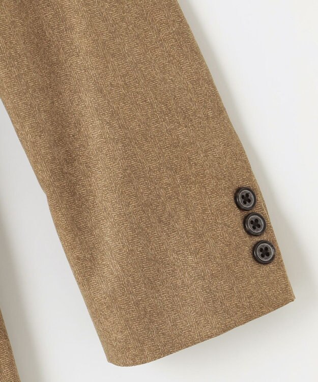 JOSEPH ABBOUD 【ストレッチ】ヘリンボンスウェード ジャケット キャメル系