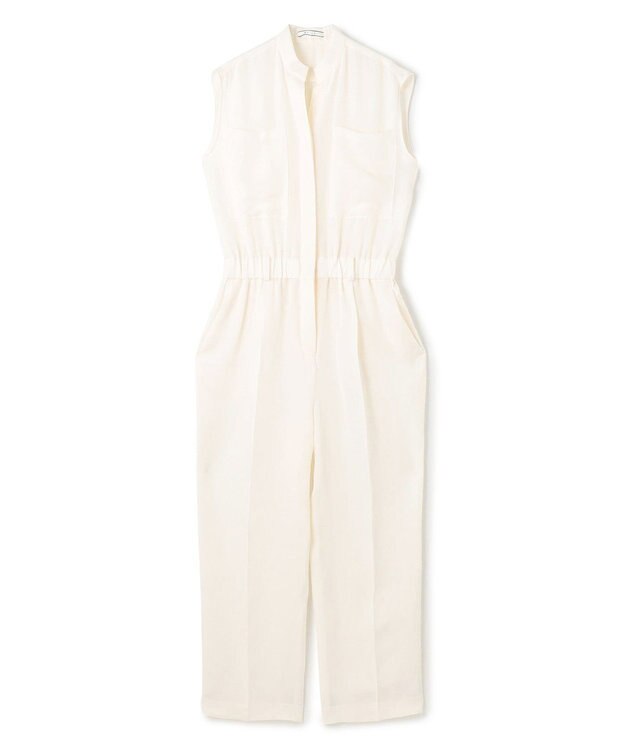 BEIGE， 【洗える】BERNARD / リネンノースリーブオールインワン Meringue