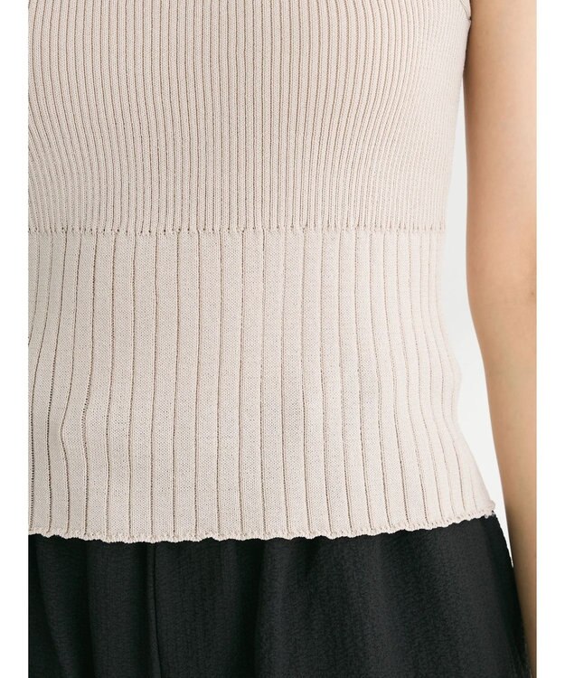 Green Parks ・swing by SET2点ニットボレロ&ニットキャミ Gray Beige