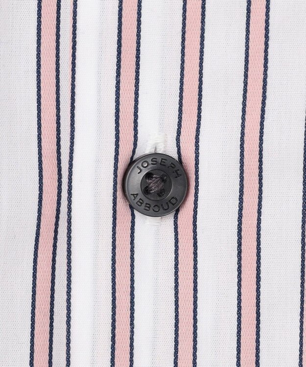 JOSEPH ABBOUD 【キングサイズ・ストレッチ・イージーケア・JAPANファブリック】ストライプストレッチ シャツ ローズ系1