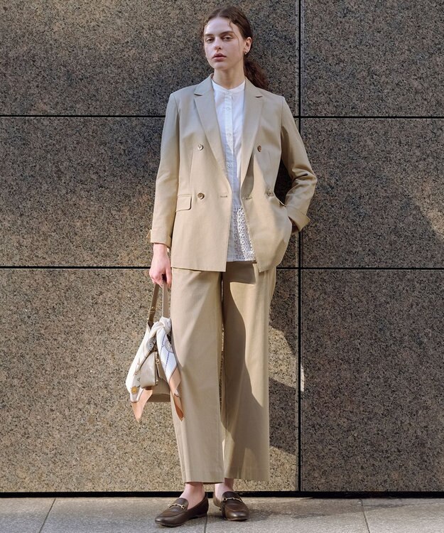 J.PRESS LADIES エニーブロード レース ブラウス オフホワイト系