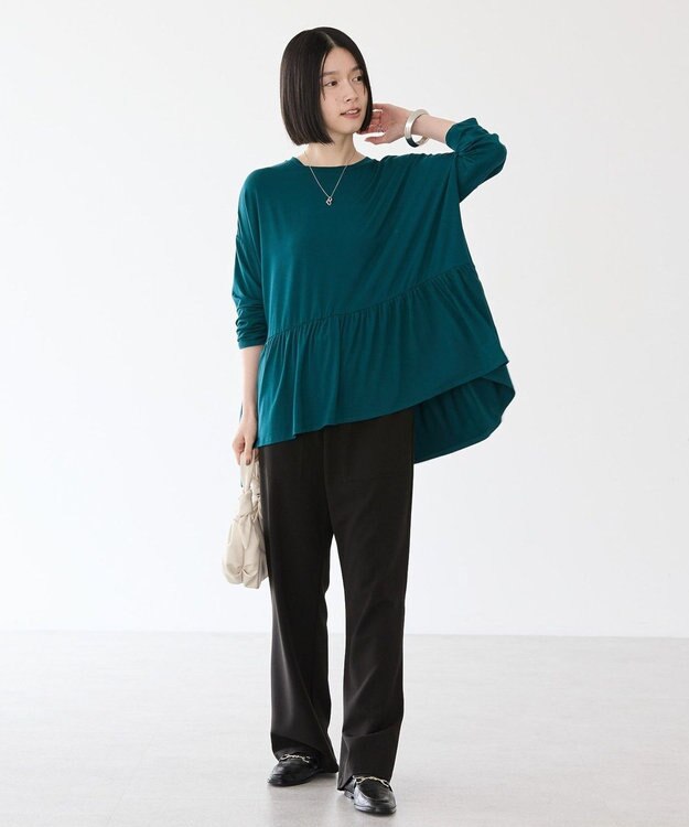 AMERICAN HOLIC ティアードカットプルオーバー Blue Green