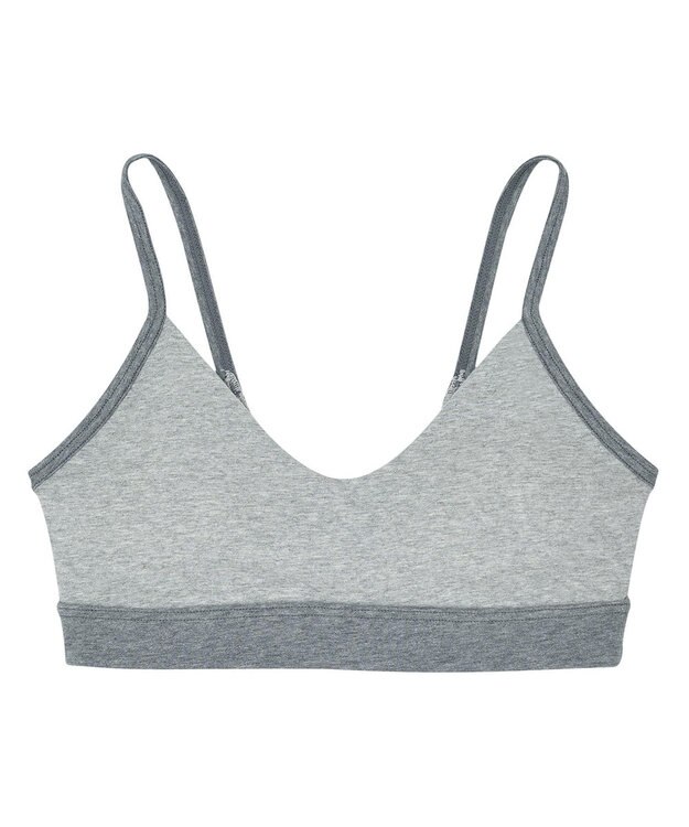 une nana cool 綿ベア天竺 カラーブロッキング ノンワイヤーブラジャー LG