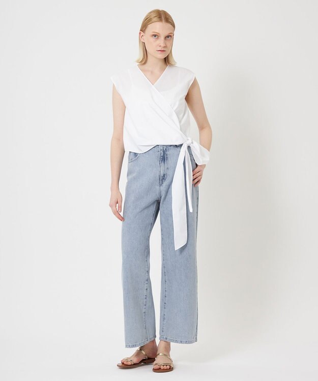 BEIGE，  HYDRANGEA / カシュクールブラウス White