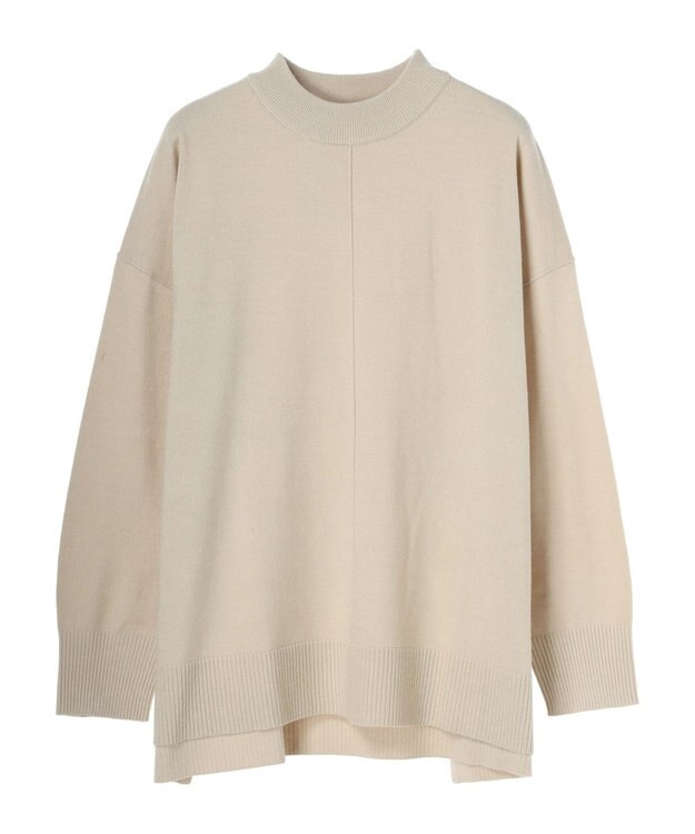 Green Parks もちやわ　モックネックプルオーバー Light Beige