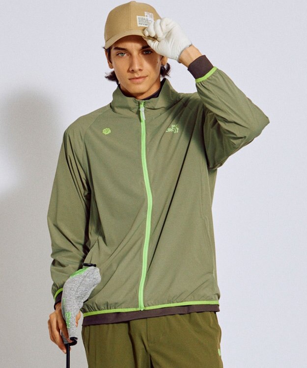 PW CIRCULUS 【撥水加工 / 小さくまとまる】【MEN】パッカブルブルゾン  ゴルフ グリーン系