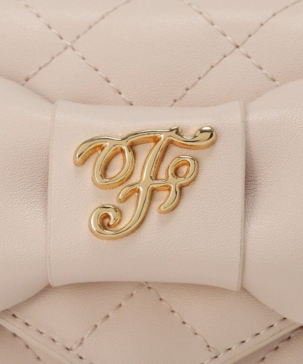 Maison de FLEUR キルティングFリボンウォレット Pink