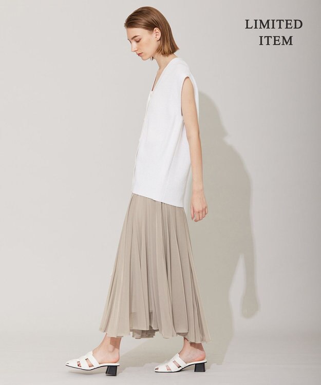 ICB 【WEB限定・洗える】SheerGloss スカート トープ系