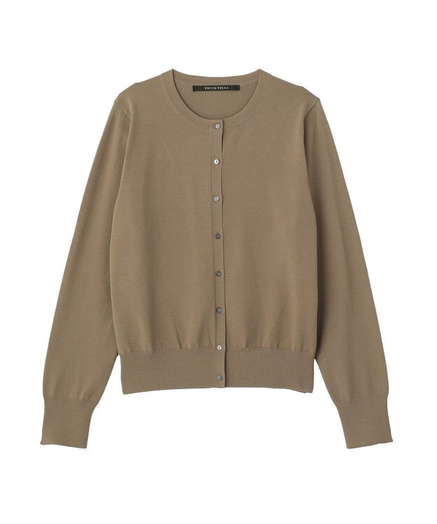 YECCA VECCA 【UVカット】クルーネックカーディガン Dark Beige