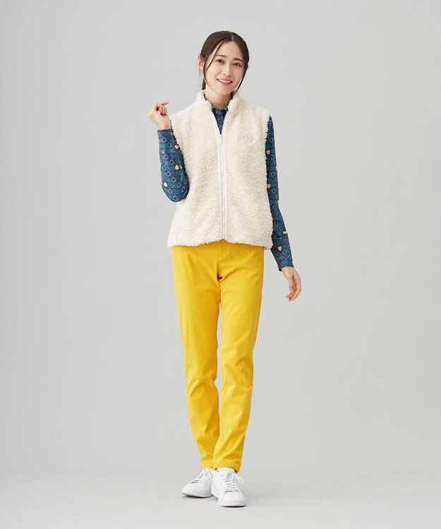 23区GOLF 【WOMEN】ボアベスト アイボリー系