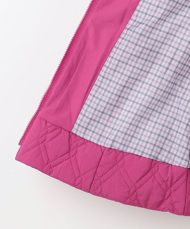 組曲 KIDS 【110-140㎝】中綿キルト コート ラズベリー系