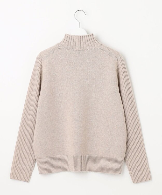 J.PRESS LADIES L 【洗える】CASHBIT ハイネック ニット ベージュ系