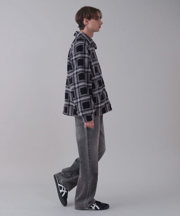 WEGO 【ユニセックス着用ITEM】ボアチェックブルゾン 柄2